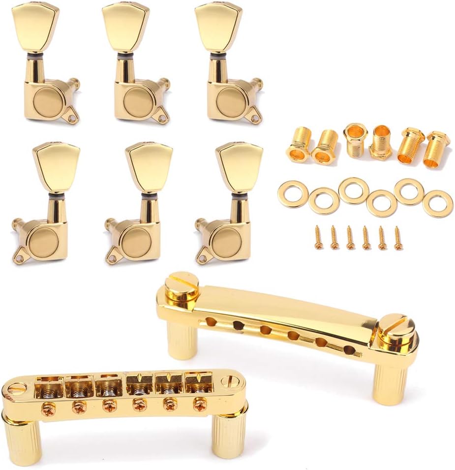 Alnicov Tune-O-Matic-Gitarrensteg und Gitarren-Stimmwirbel, Tuner-Mechaniken, Musikinstrument-Zubehö