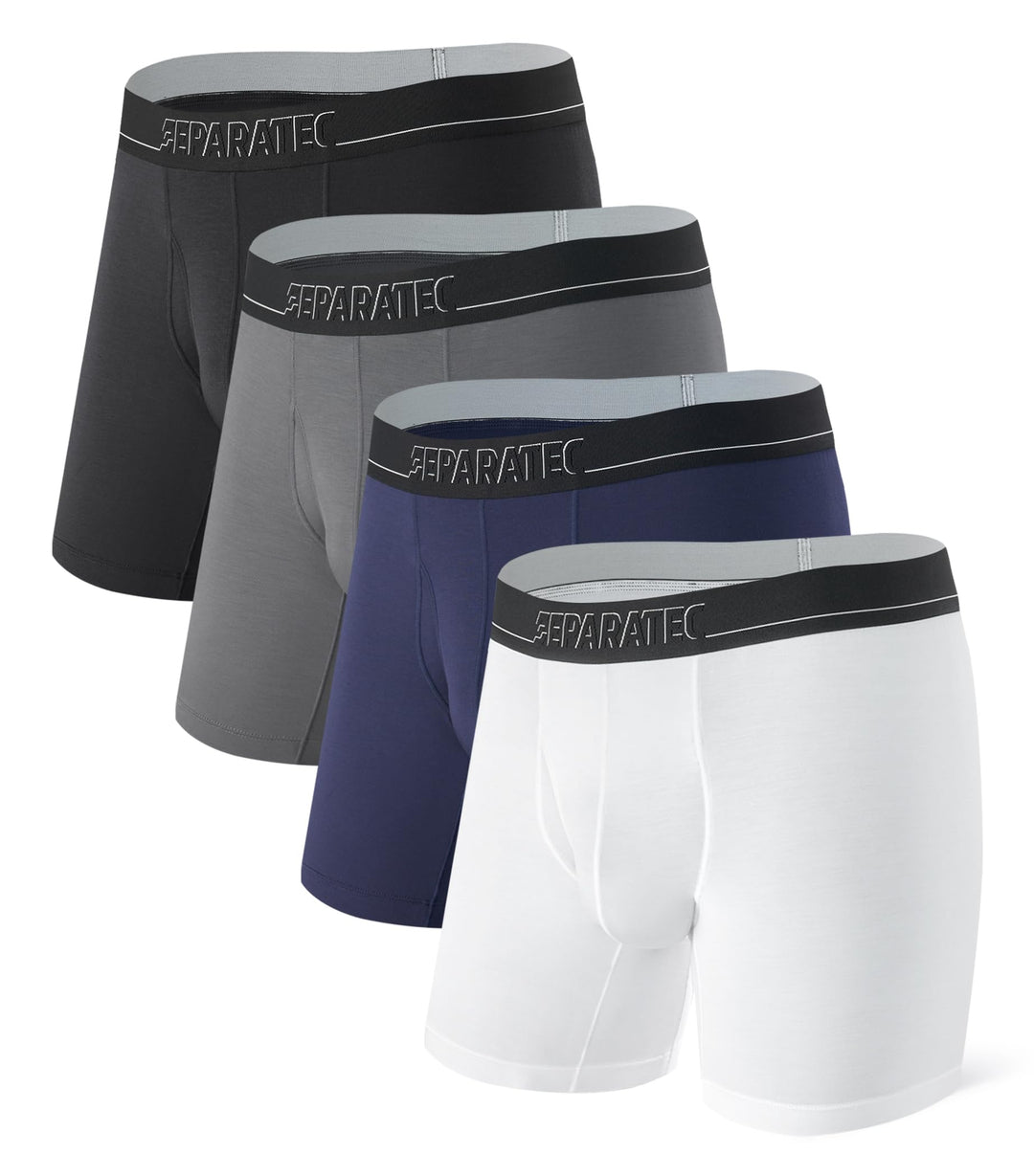 Separatec Herren Boxershorts Modal Bequeme Unterhosen Separaten Beuteln Unterwäsche Weiche Atmungsak
