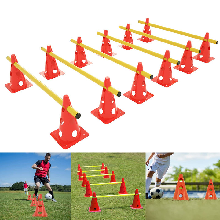 6er Steckhürdenset Agility Ausrüstungs Set für Koordinationstraining, Hunde Set Agility Training Zub