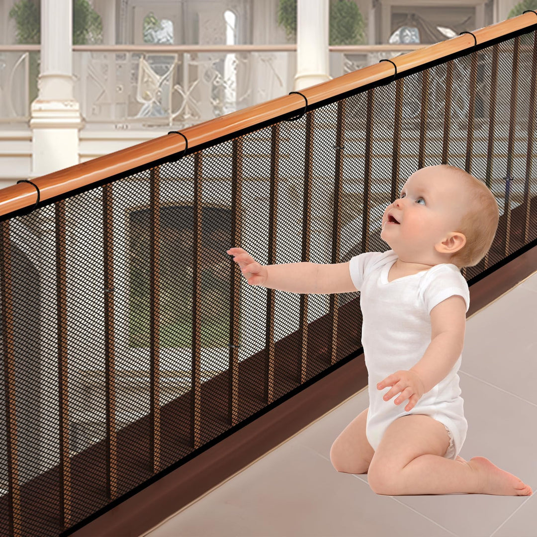 Kinder Sicherheitsnetz,450x90cm Kinder Treppenschutznetz,Baby Balkon Geländer 4.5 Meter Treppenhaus