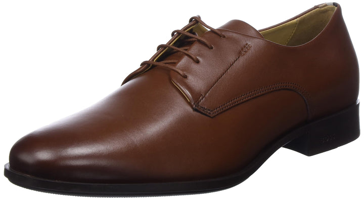 BOSS Herren Colby Derb Leder-Derbys mit Logo-Prägung Grösse 39.5 EU Braun, 39.5 EU Braun