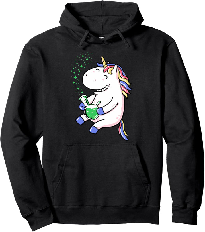 Entsteintes Einhorn, das eine Bong schlägt Pullover Hoodie