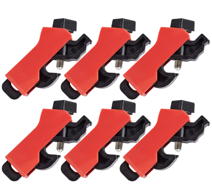 Universelles Miniatur-Leistungsschalter-Verriegelungs/Verriegelungssystem, Rot, 6er-Pack