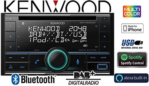 Kenwood DPX-7200DAB 2-DIN CD-Autoradio mit DAB+ und Bluetooth Freisprecheinrichtung (Alexa built-in,