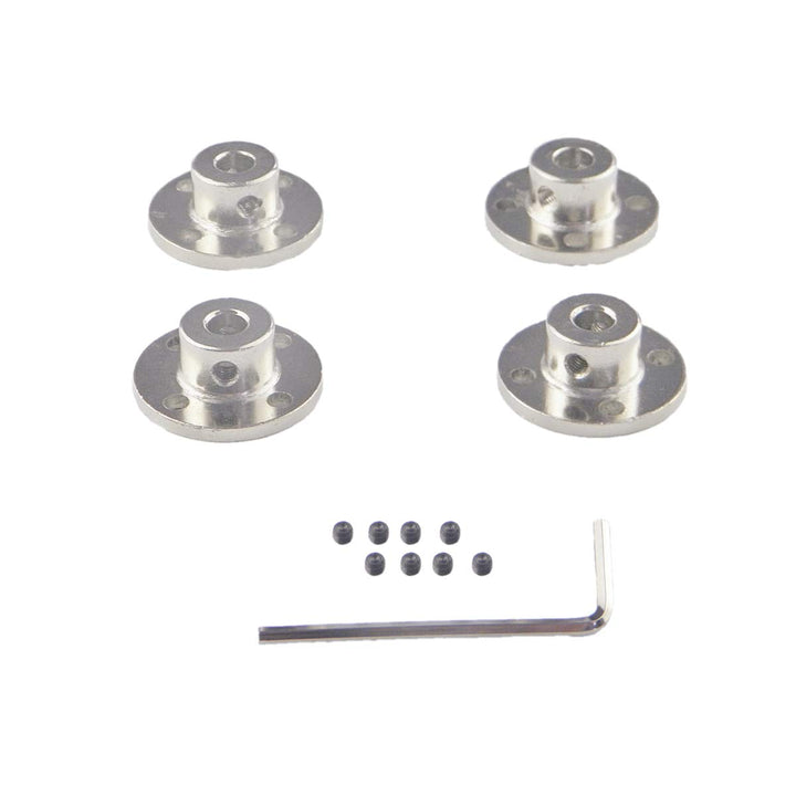CHANCS Wellenkupplung, Flanschkupplung, 7mm, starrer Flansch, galvanisierter Stahl, Motorführungswel