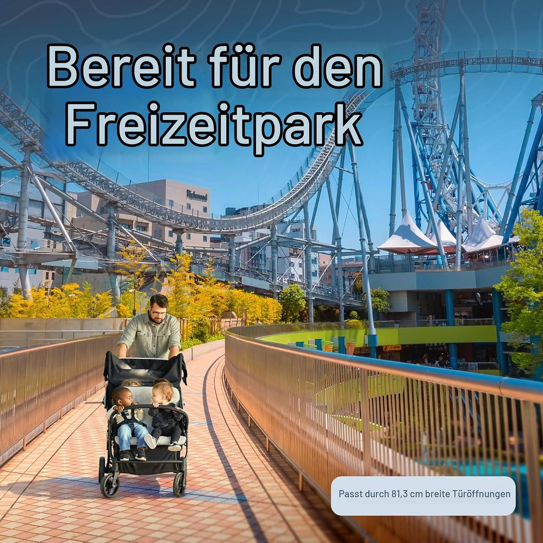 Gaggle By Foundations Odyssey 4-Sitzer-Vierlingskinderwagen, 4-Sitzer-Kinderwagen für die Kindertage