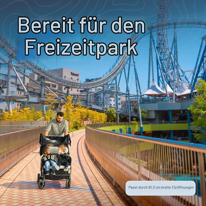 Gaggle By Foundations Odyssey 4-Sitzer-Vierlingskinderwagen, 4-Sitzer-Kinderwagen für die Kindertage