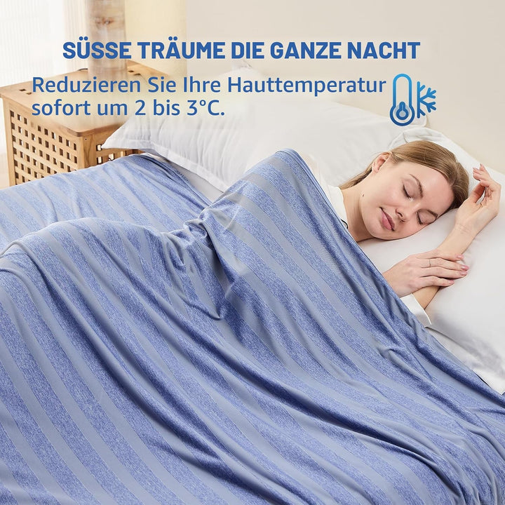 EMME Kühldecke Kühlende Decke, Arc-Chill Q-Max>0,5, 274 x228 cm, 2 in 1 Doppelseitige Dünne Sommerde