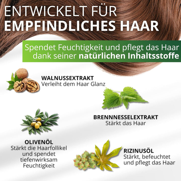 Herbal Time Henna Natürliches Farbcreme Für Haare Braun Schokolade No 6 | Graue Haarabdeckung | Brau