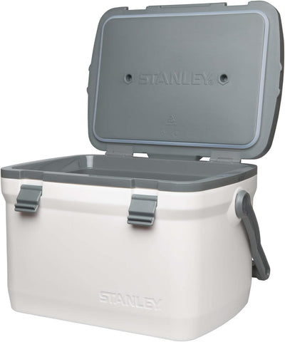 Stanley Adventure Outdoor Cooler 15.1L Polar Weiss - Camping Kühlbox - BPA-frei - Deckel fungiert au