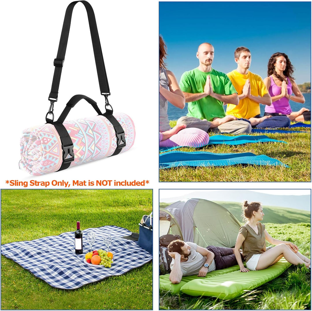 Cosmos Tragbare Yogamatte, Gurt, Matte, Picknickdecke, Gurt mit verstellbarem Schultergurt und Griff