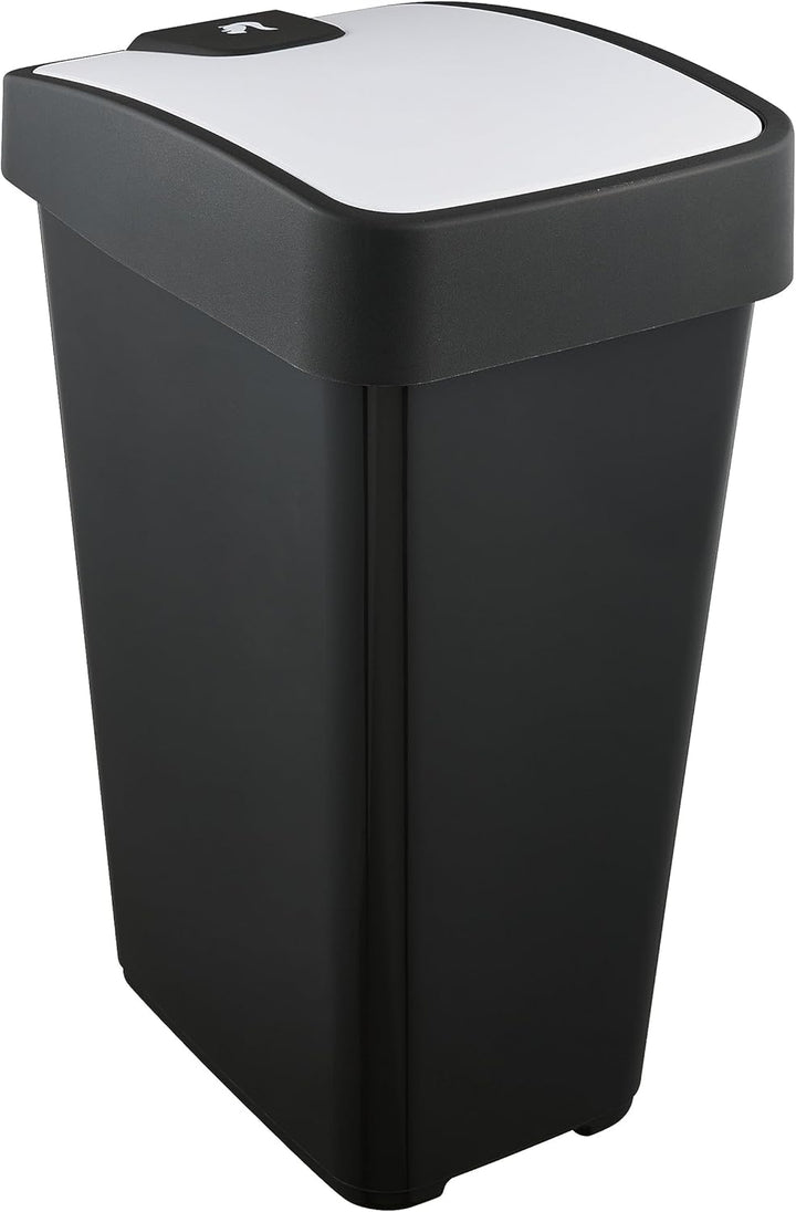 keeeper Premium Abfallbehälter mit Flip-Deckel, Soft Touch, 45 l, Magne, Graphit-Grau 45 L Graphit G