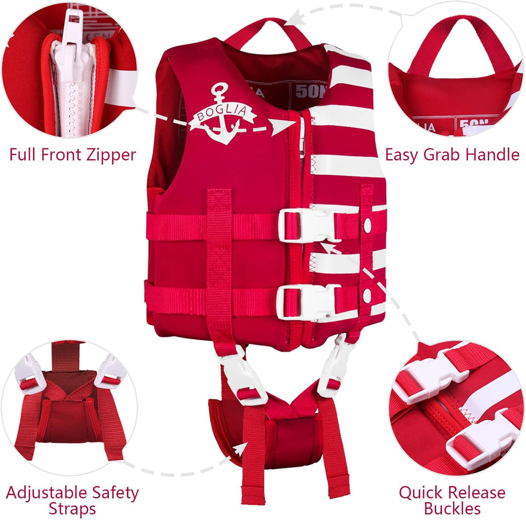 PROTAURI Kinder Schwimmerjacke - Jungen Mädchen Neopren Schwimmen Jacke Kleinkind Schwimmen Lernen B