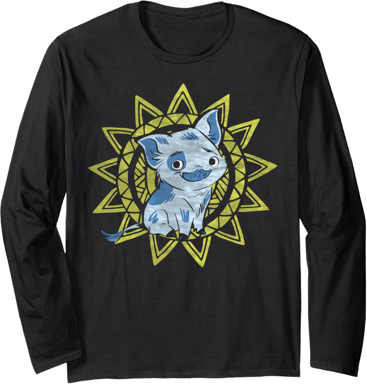 Disney Moana Pua Geometric Sun Portrait Langarmshirt
