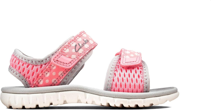 Clarks Mädchen Surfing Tide K Sandal 29 EU Pink Combi, 29 EU Pink Combi