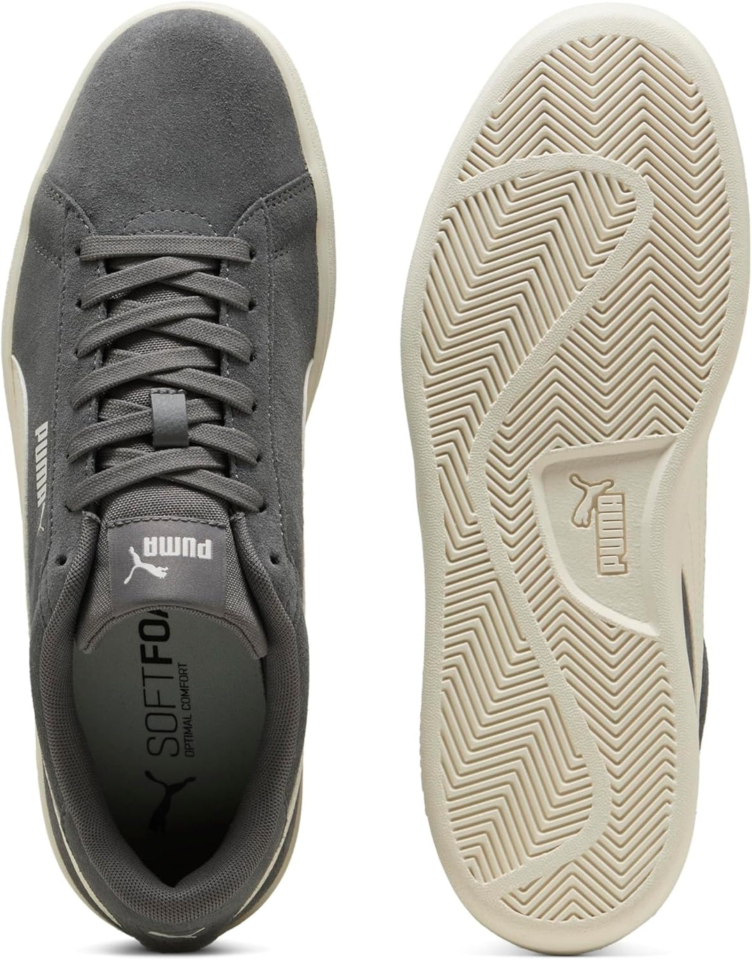PUMA Unisex Smash 3.0 Sneaker 36 EU Cool Dark Gray Warm White, 36 EU Cool Dark Gray Warm White