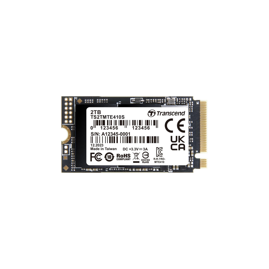 Transcend SSD 2TB M.2 MTE410S (M.2 2242) PCIe Gen4 x4 NVMe 4) 2TB 2) Gen4 x 4, 4) 2TB 2) Gen4 x 4