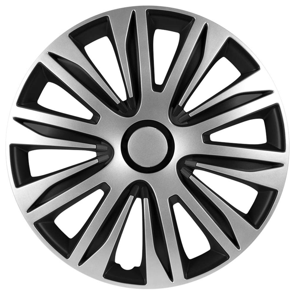 AUTO-STYLE Satz Radzierblenden Nardo 16-Zoll Silber/Schwarz 16-inch Single Silber/Schwarz, 16-inch S
