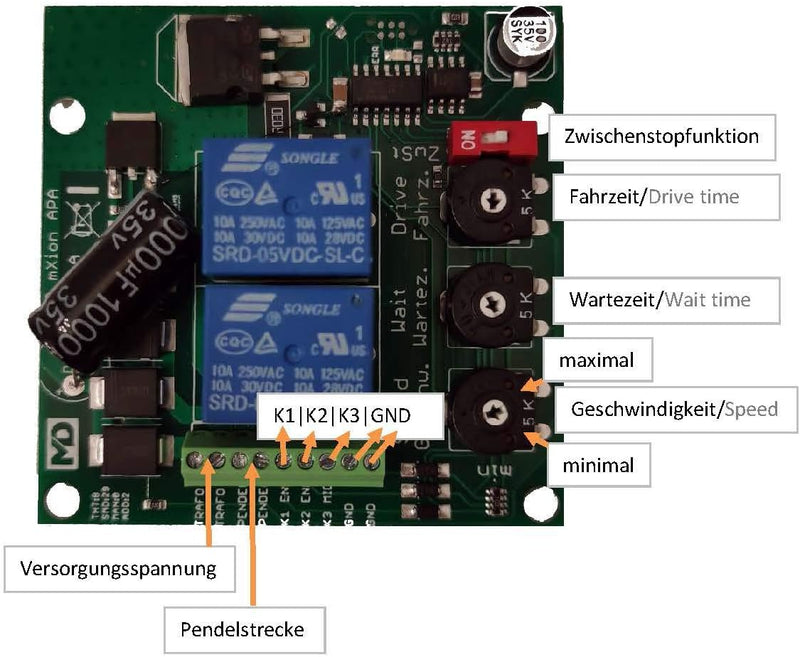 ML-Train Pendelautomatik 5 A für den analogen Fahrbetrieb - Universell für vielfältige Anwendungen -
