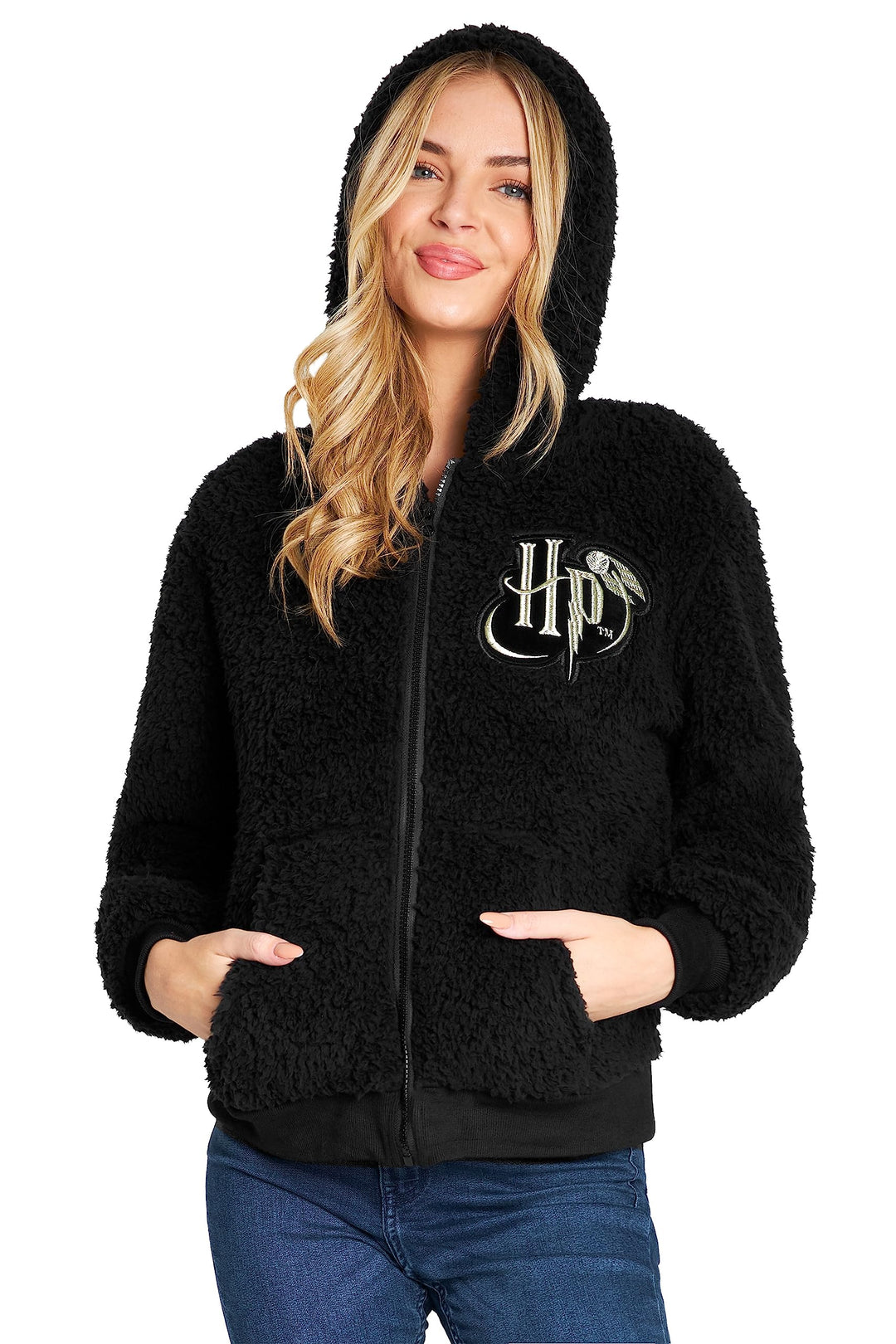 Harry Potter Kapuzenpullover Kinder Teddy Fleece Hoodie Teenager 14-15 Jahre Schwarz Hp Jugendliche,