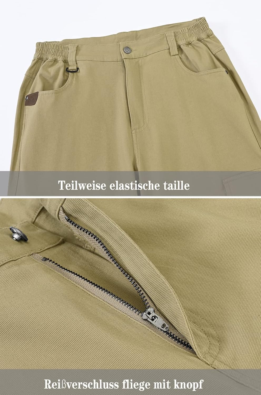 YSENTO Herren Cargohose Männer Arbeitshosen Stretch Chino Kargohosen Vintage Baggy Hosen Baumwolle 3