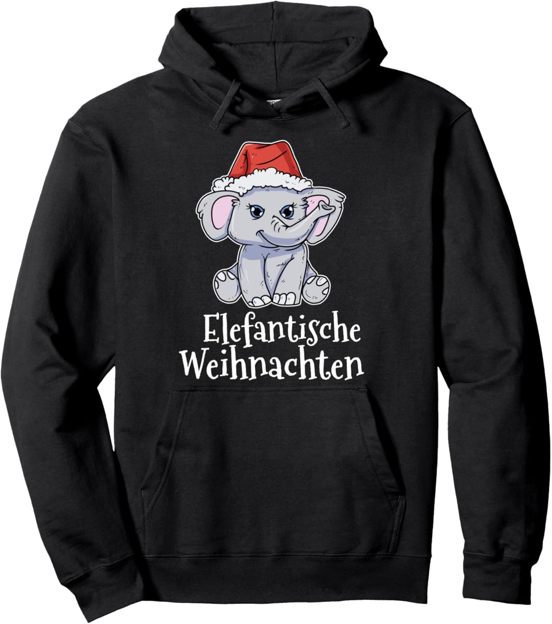 Elefantische Weihnachten Outfit Nikolaus Mütze Elefant Pullover Hoodie