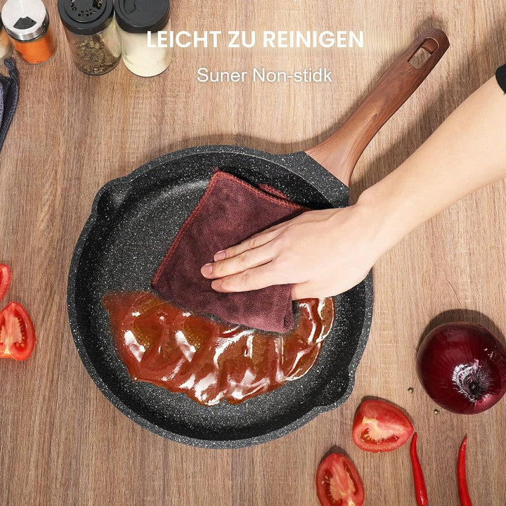 ZUOFENG Antihaft Pfanne Bratpfanne Beschichtet 20cm, Granit Pfannen Nonstick Frying Pan, Beschichtet
