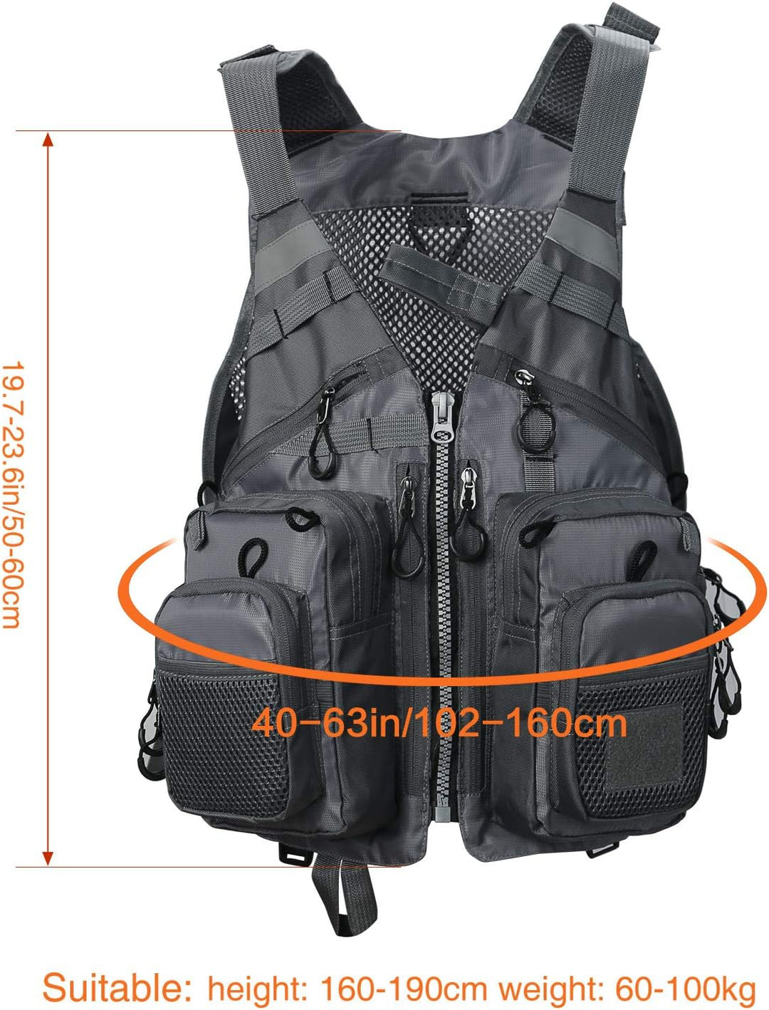 PELLOR Angel Westen, Herren Outdoor Freizeit Atmungsaktiv Weste Freizeitweste mit Vielen Taschen für