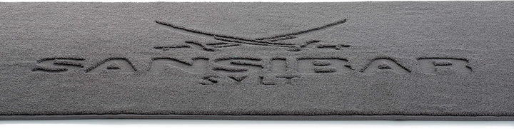 Sansibar Badvorleger 2er Set 50x80 cm 100% Baumwolle Fein-Flor Badteppich Badematte Anthrazit 50 x 8