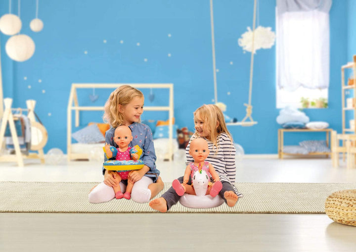 Heless 88 - Schwimm-Set für Puppen, Badeanzug, Clogs, Schwimmring und -flügel mit lustigen Bade- und