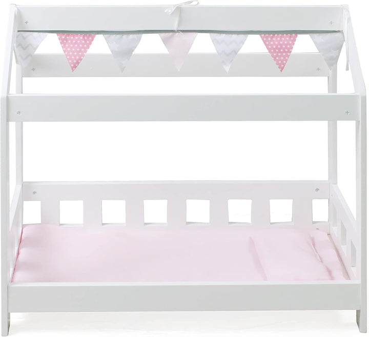 Bayer Chic 2000 507-95 Puppenbett, Cabin-Bett, Puppenmöbel in Stars grau, 56 x 25 x 54 cm, 507-95