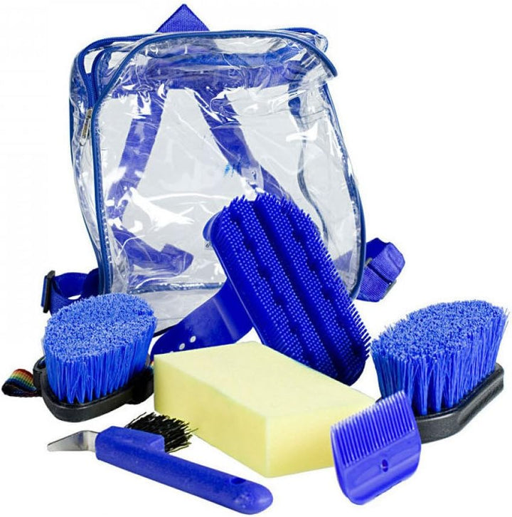 HORZE Pferdeplege-Set, 6 teilig, Blau, One size Blau, One size Blau