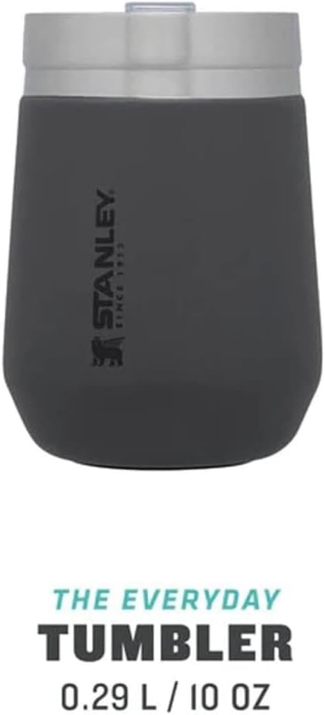 Stanley Go Everyday Tumbler 0.29L / 10 OZ Charcoal - Edelstahl Thermobecher für Wein, Cocktails, Kaf