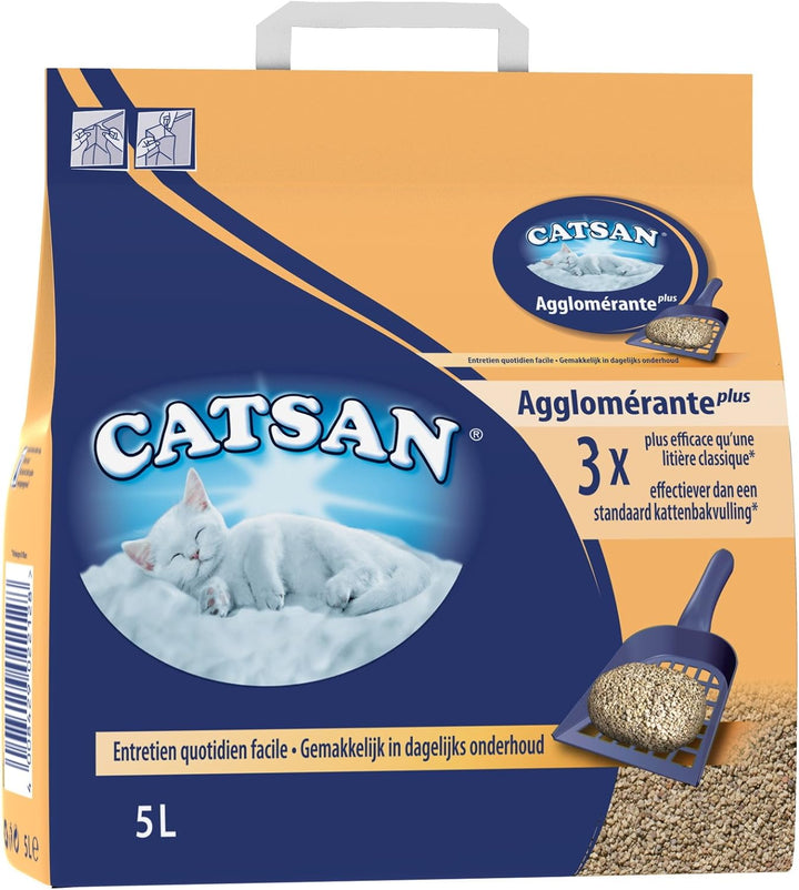 CATSAN Klumpende mineralische Katzenstreu, 3 Beutel à 5 l