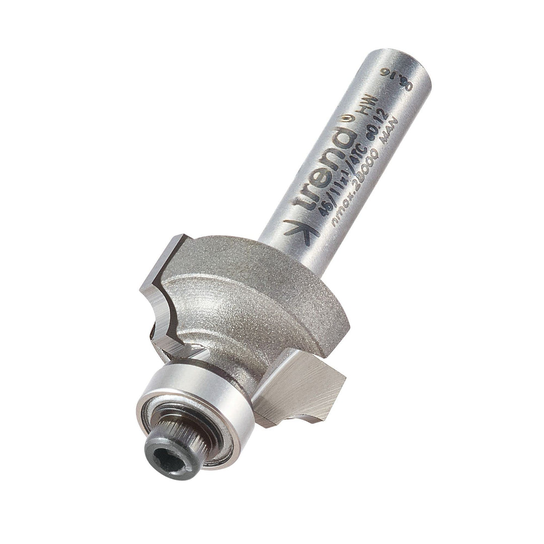 Trend - Bearing geführte ovolo cutter 3,2mm Radius - 46/11X1/4TC B/Guide OVOLO 3,2 mm RAD 257073, B/