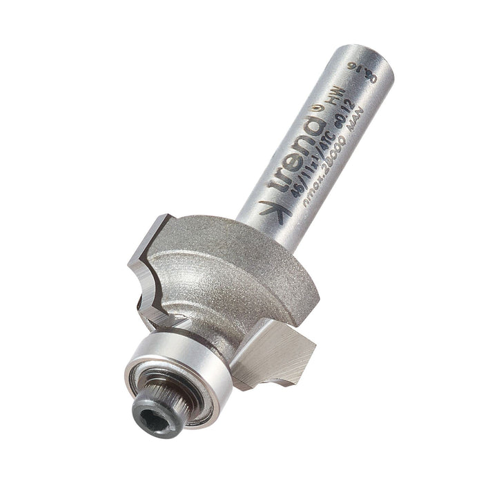Trend - Bearing geführte ovolo cutter 3,2mm Radius - 46/11X1/4TC B/Guide OVOLO 3,2 mm RAD 257073, B/