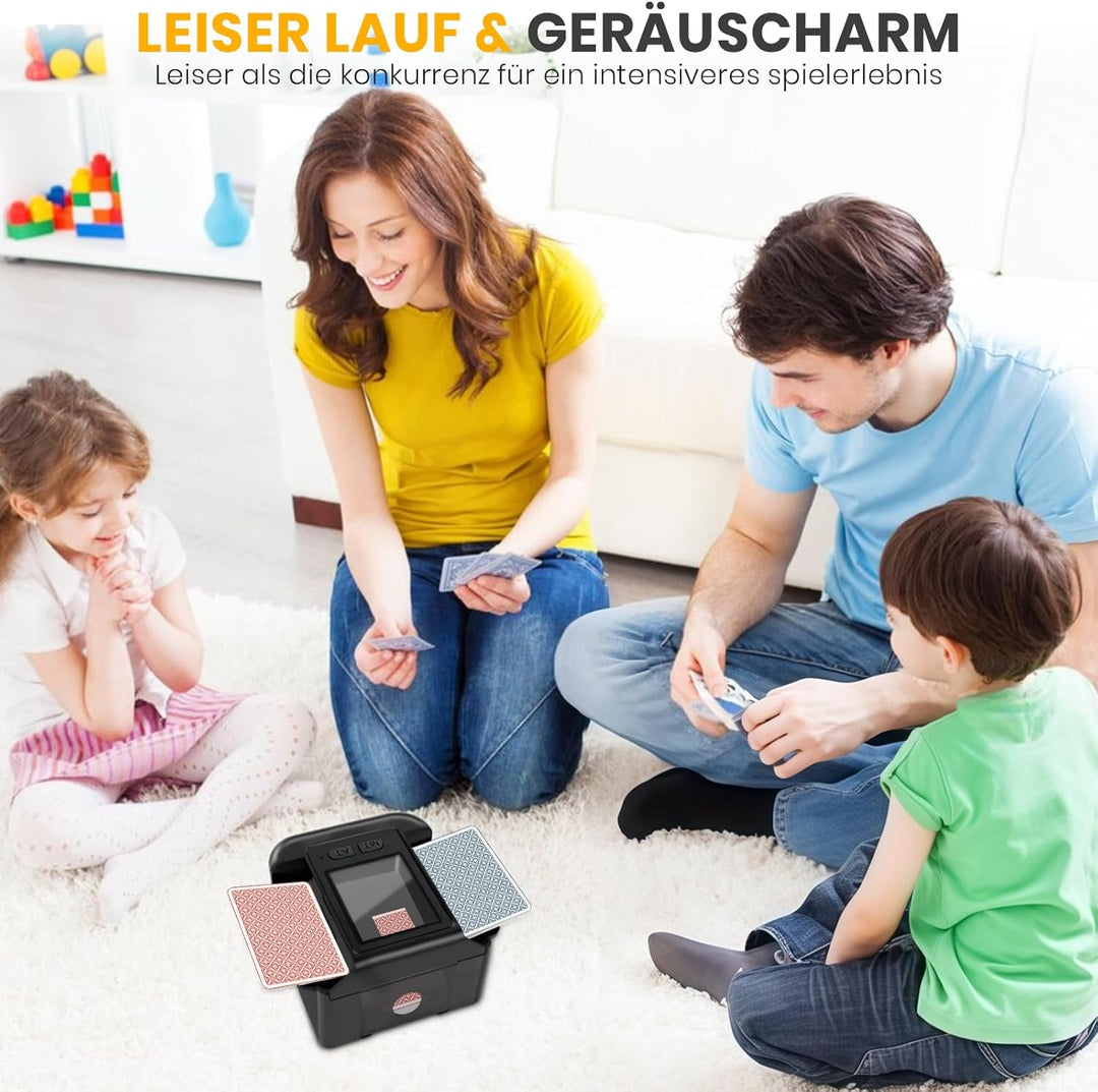 TOFFCAEA Automatischer Kartenmischer, mit 2000mAh wiederaufladbarer eingebauter Batterie für 2 Karte