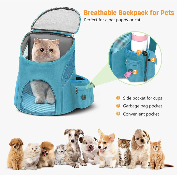 PETCUTE Hunderucksack Katzenrucksack,Rucksack für kleine Hunde Haustiertragetasche Taschen mit Abneh