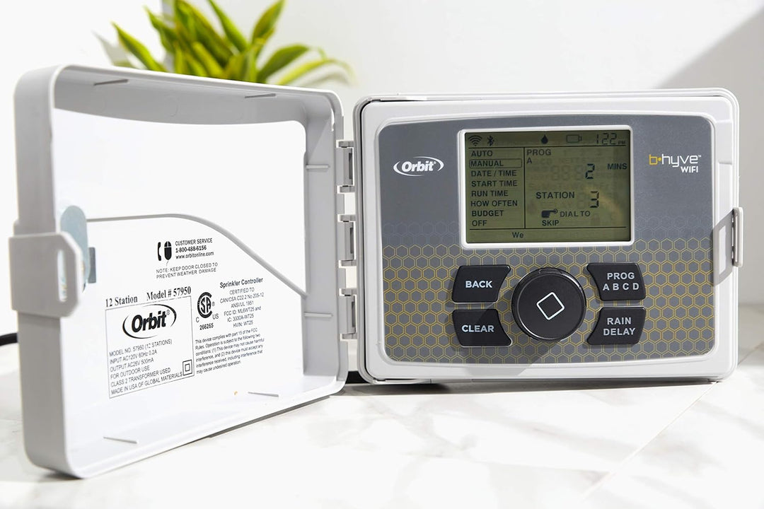 Orbit 57946 B-hyve Smart 6-Zonen-Sprinkler-Controller für drinnen und draussen, kompatibel mit Alexa
