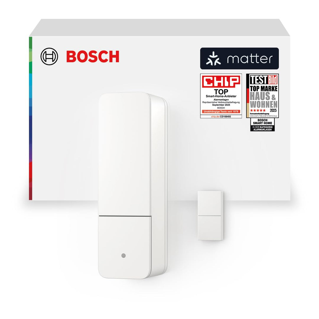Bosch Smart Home Tür-/Fensterkontakt II [+M], smarter Sensor zum energieeffizienten Heizen und Einbr