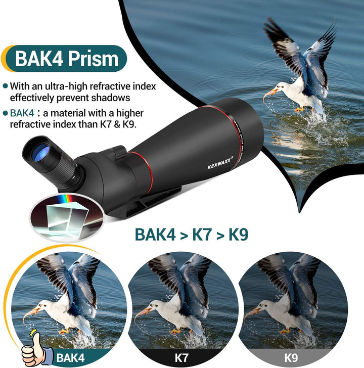 Spektive 25-75X 100MM für Sportschützen Jagd Vogelbeobachtung IPX7 Wasserdicht FMC BAK4 Prisma mit S