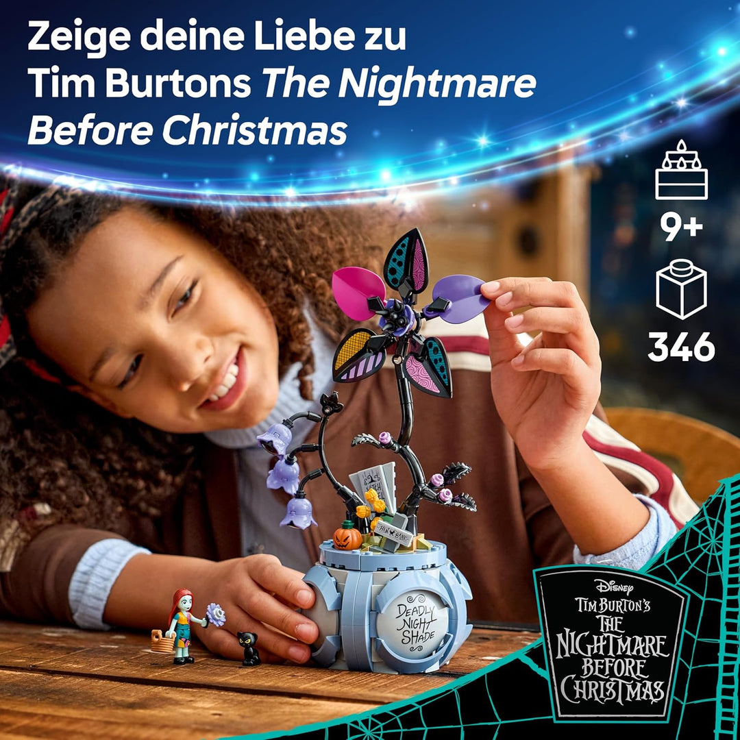 LEGO ǀ Disney Sallys Blumentopf - DIY Schlafzimmer Deko mit 2 Kunstblumen, 2 Mini Puppen & Zubehör -