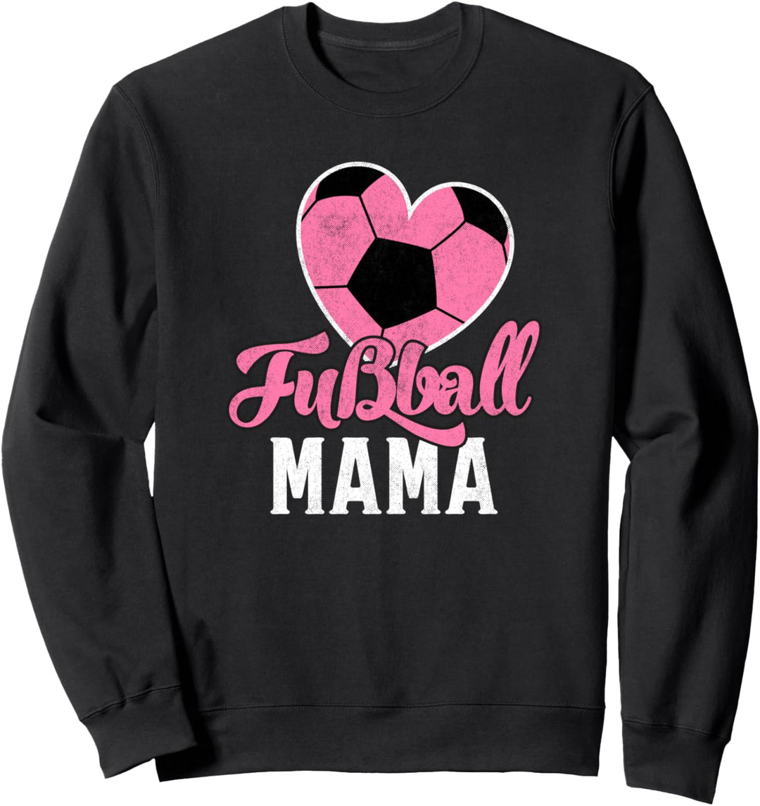 Vintage Fussball Mama Herz Retro Fussballer Sweatshirt