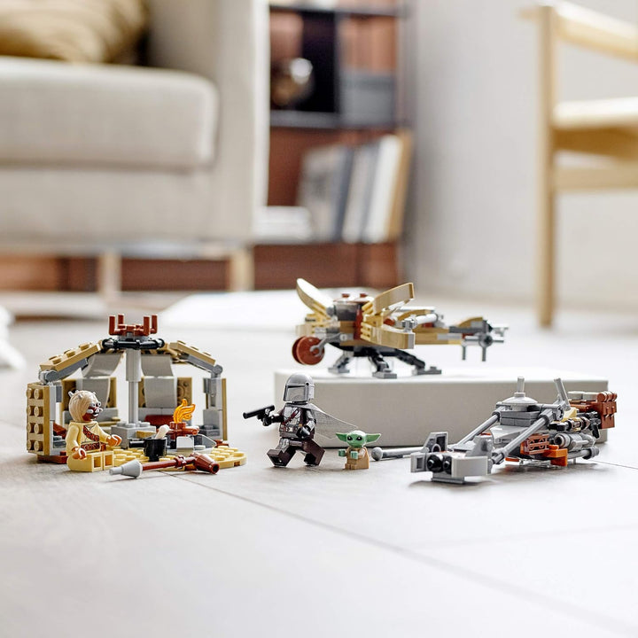 Lego Star Wars: The Mandalorian Trouble on Tatooine 75299 Awesome Toy Building Kit for Kids Featurin