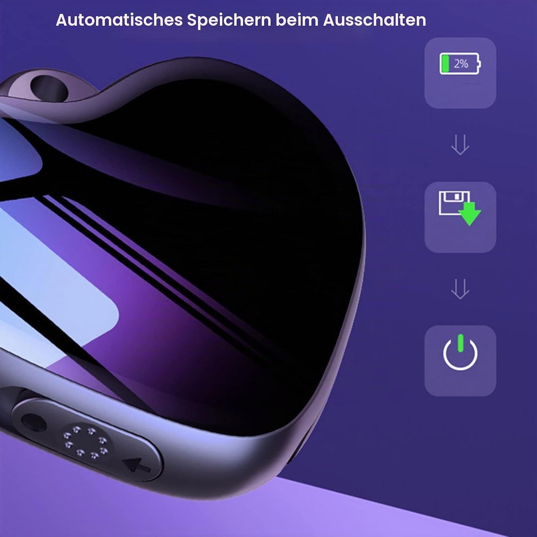 Sprachaktivierter Rekorder, Herzförmiger Digitaler Audiorekorder, Sprachrekorder mit Kopfhörer, One-