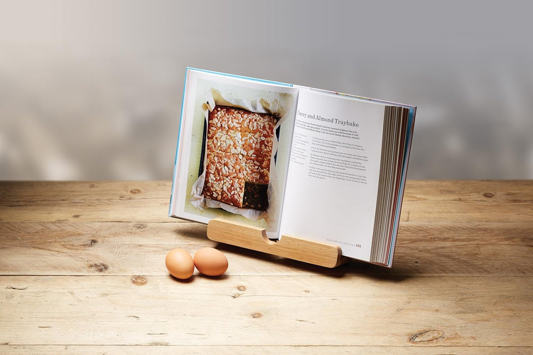 Natural Elements Kochbuch und Tablet Ständer aus Akazienholz - 25 x 25 x cm - Braun - aus ökologisch