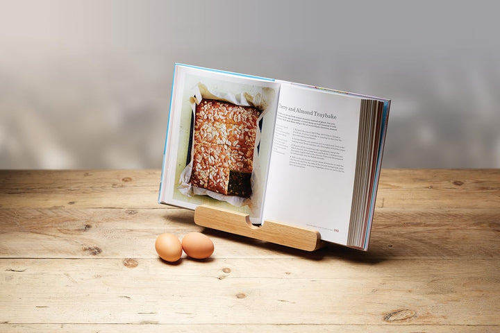 Natural Elements Kochbuch und Tablet Ständer aus Akazienholz - 25 x 25 x cm - Braun - aus ökologisch