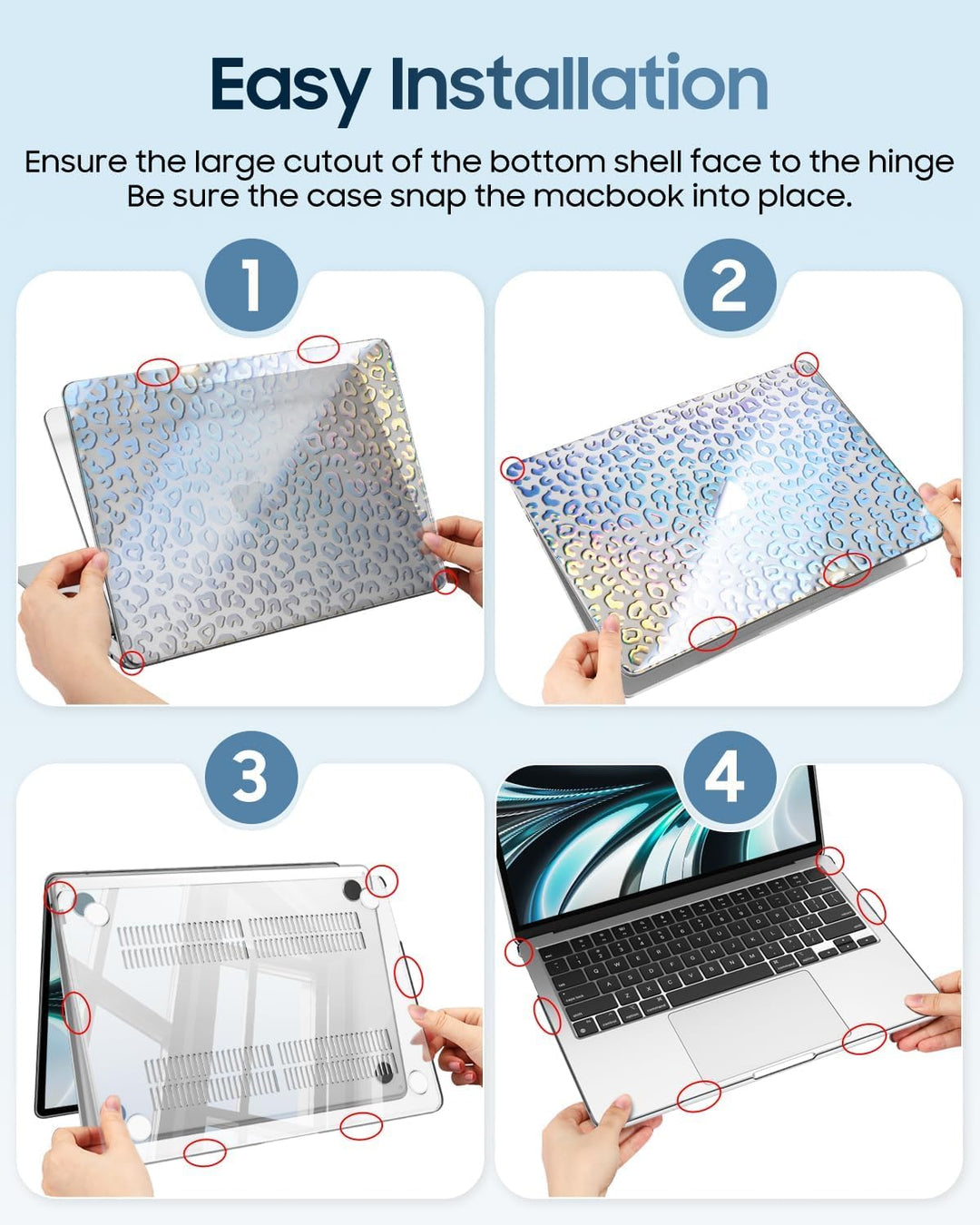 Fintie Hülle Kompatibel mit MacBook Air 13,6 Zoll M5 M4 M3 M2 (2026-2022) A3449 A3240 A3113 A2681, U
