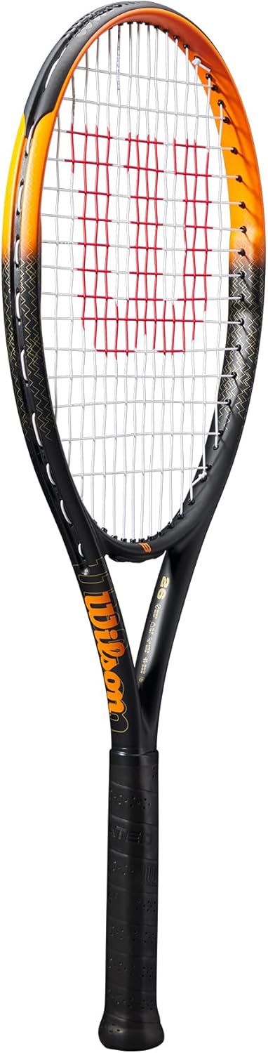 Wilson Burn Spin Jr 26 Tennis Racket, Schwarz/Orange
