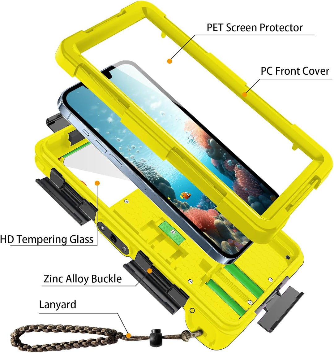 2025 wasserdichte Handyhülle, 15 m/50 Fuss Professionelle Unterwasser-Handyhülle für iPhone 16/15/14